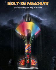 SainSmart Jr rocket launcher parachute deploys for safe grass landings