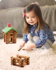 SainSmart Jr. compatible with Lincoln Logs enables expanding play towns