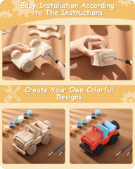 SainSmart Jr real wood tools: authentic construction feel with screwdriver for hands-on learning