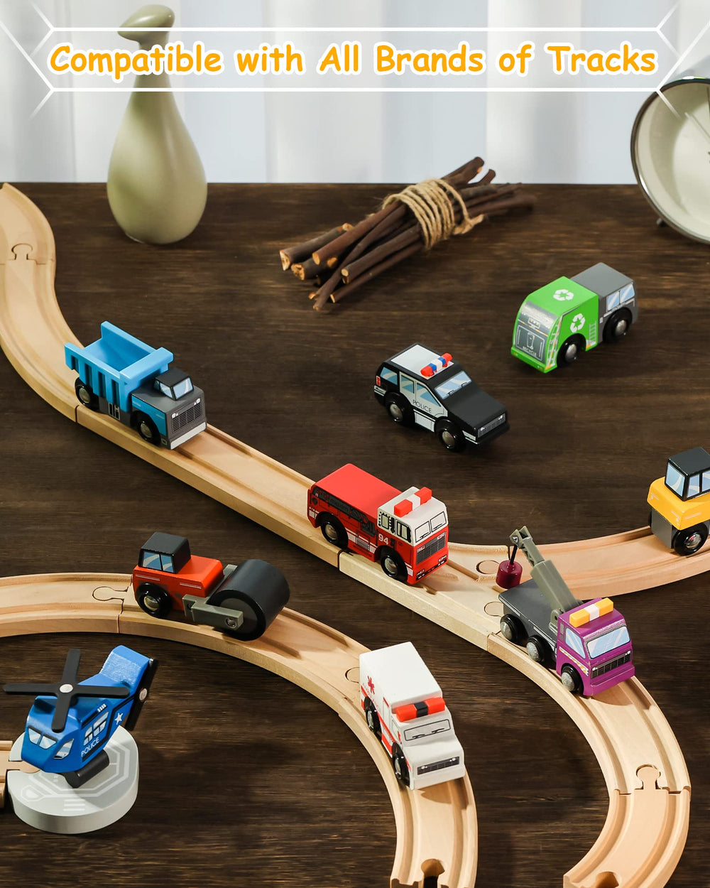 SainSmart Jr wooden fire truck inspires rescue themed play with durable kid safe design