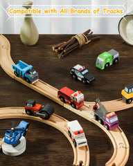 SainSmart Jr wooden fire truck inspires rescue themed play with durable kid safe design