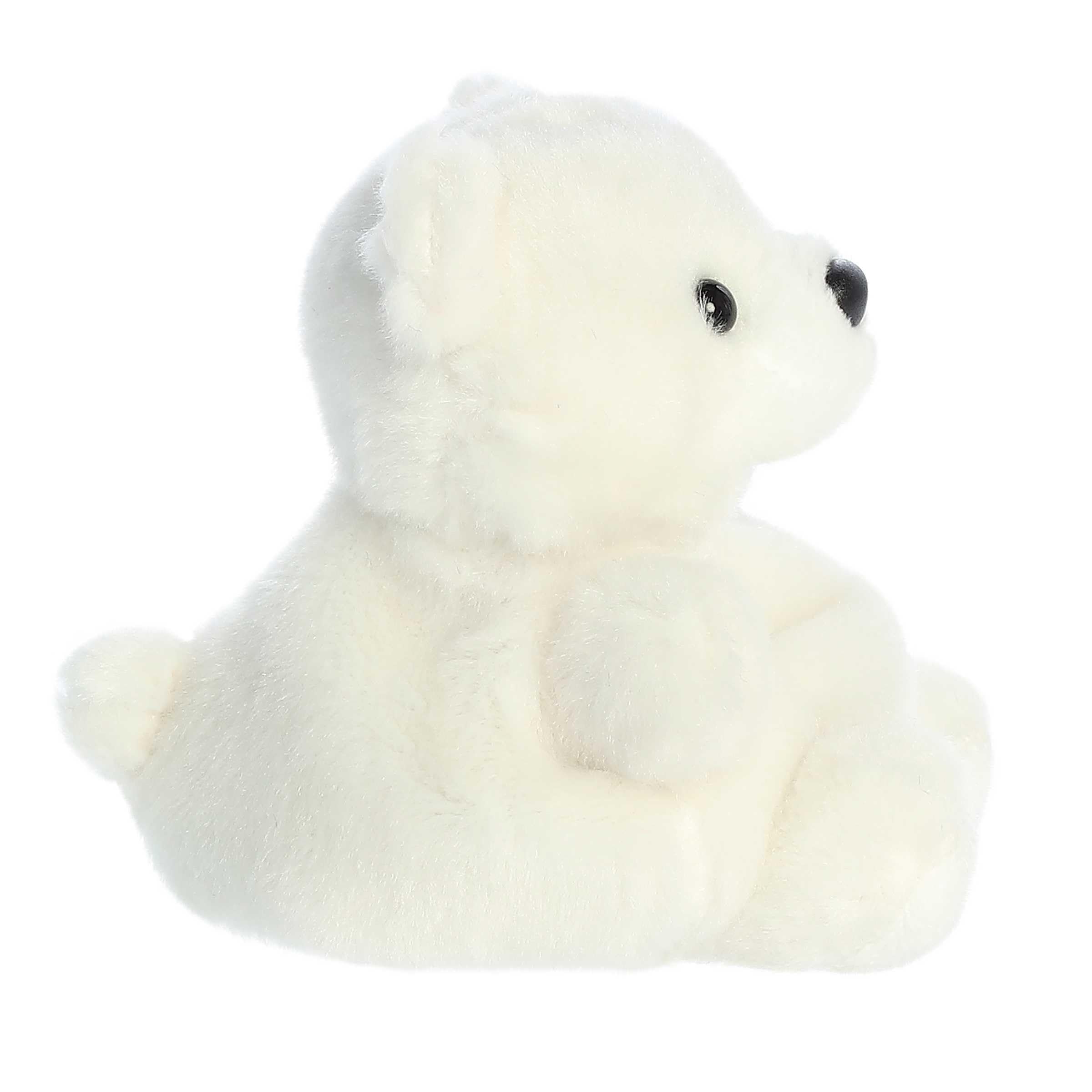 Aurora Palm Pals Puck Polar Bear white plush with soft texture for cozy moments.