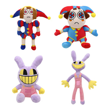SAJISP The Amazing Digital Circus Pomni plush set for display and play.