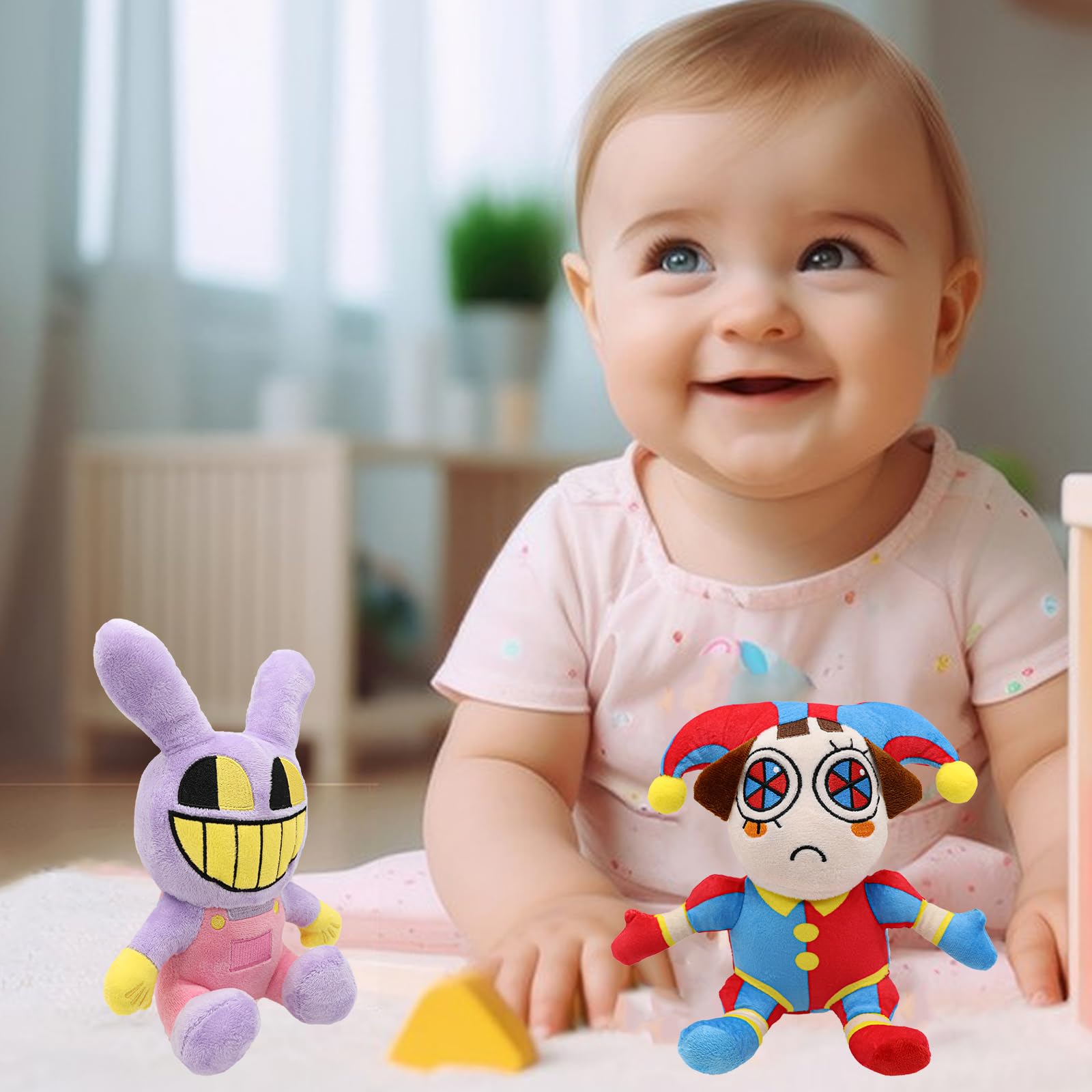 Gift-ready SAJISP Pomni plush set suited for birthdays and holidays.