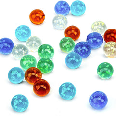 SallyFashion glow marbles in six colors for nighttime play and exploration.