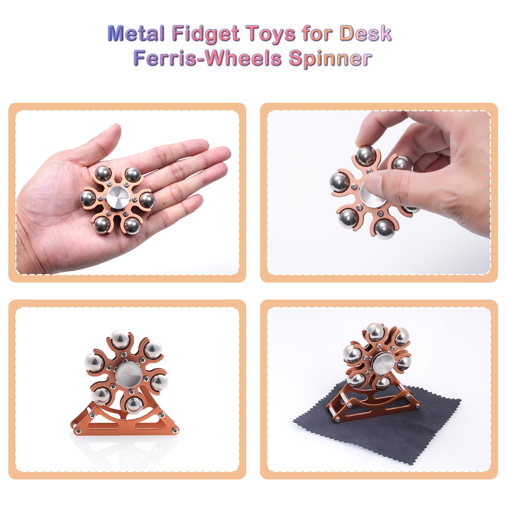 Samilalago desk stand keeps the spinner steady on your desk.