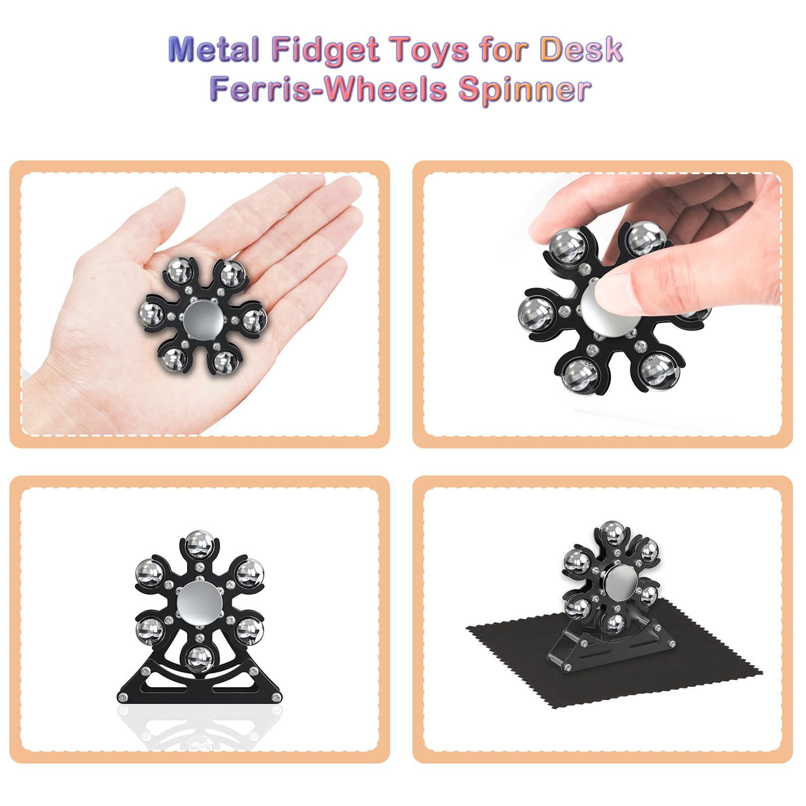 Samisoler no-battery fidget-toy spins with hands-only motion for quiet, distraction-free sessions.