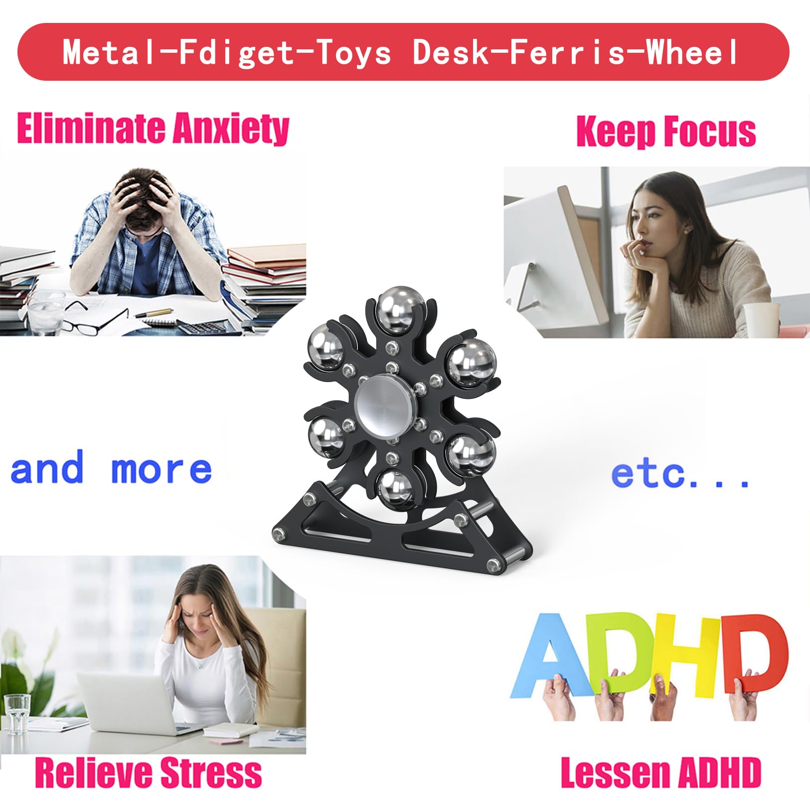 Samisoler stress-relief desk-decor blends aesthetics with calming movement for any workspace.