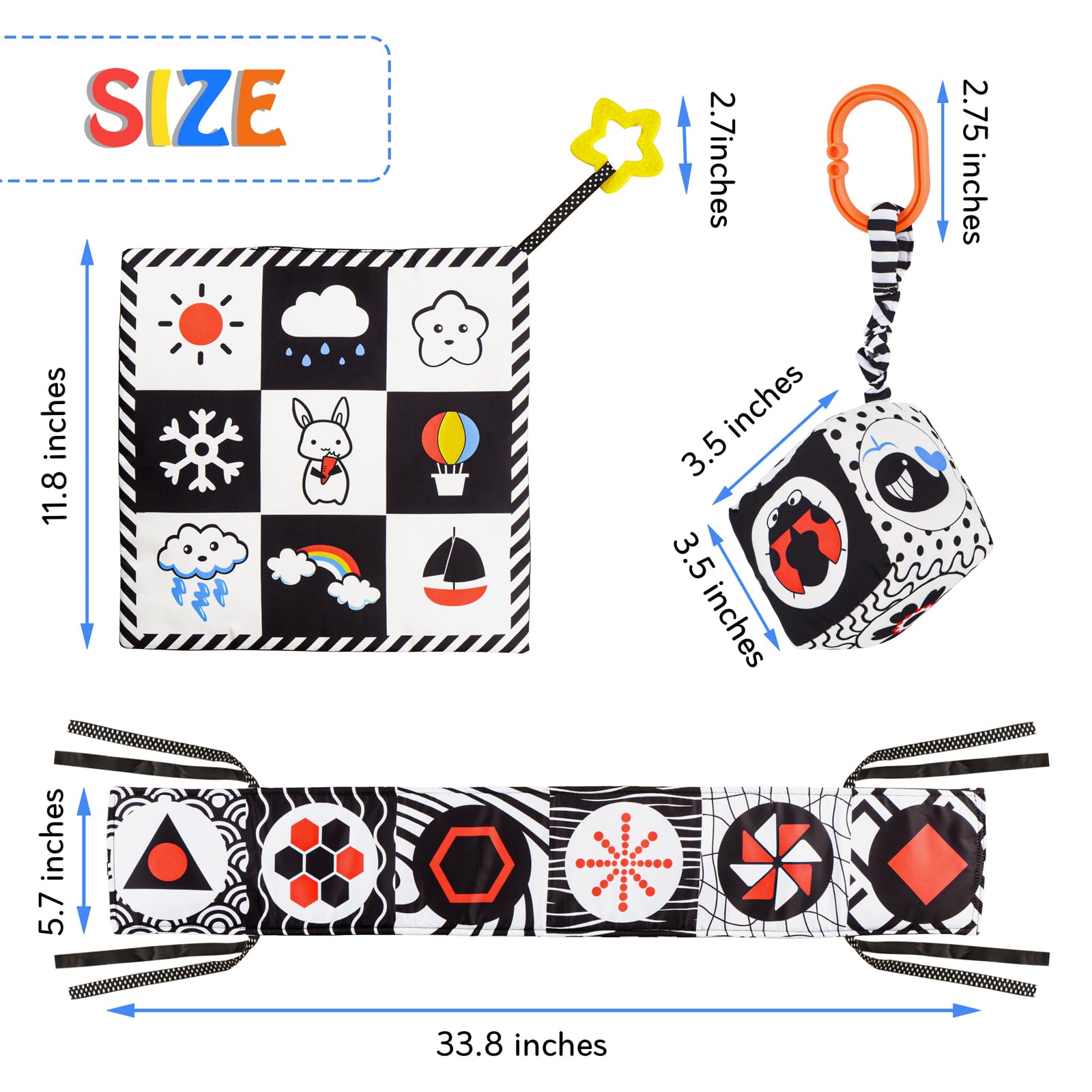 SAMMAS baby toy rattle-sound promotes auditory awareness during playtime.