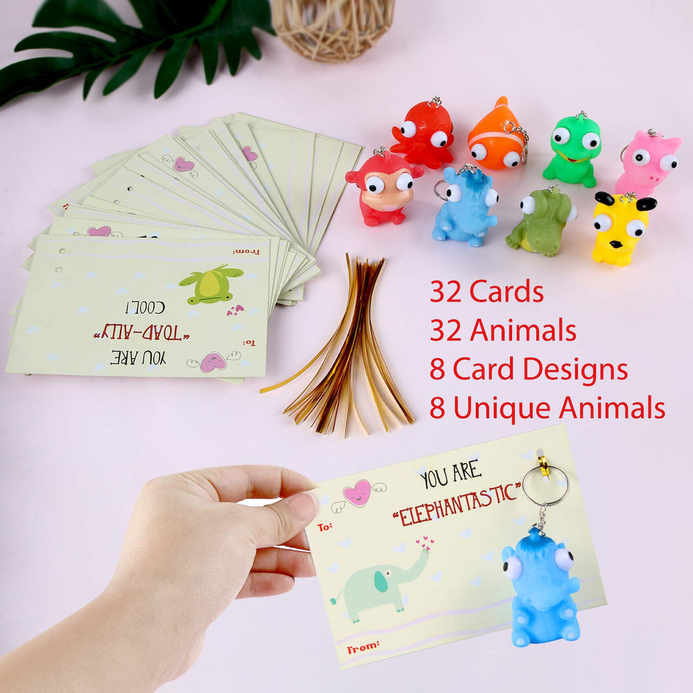 SAMRIKO pop-eye rabbit keychain on valentine card cheerful friend gift