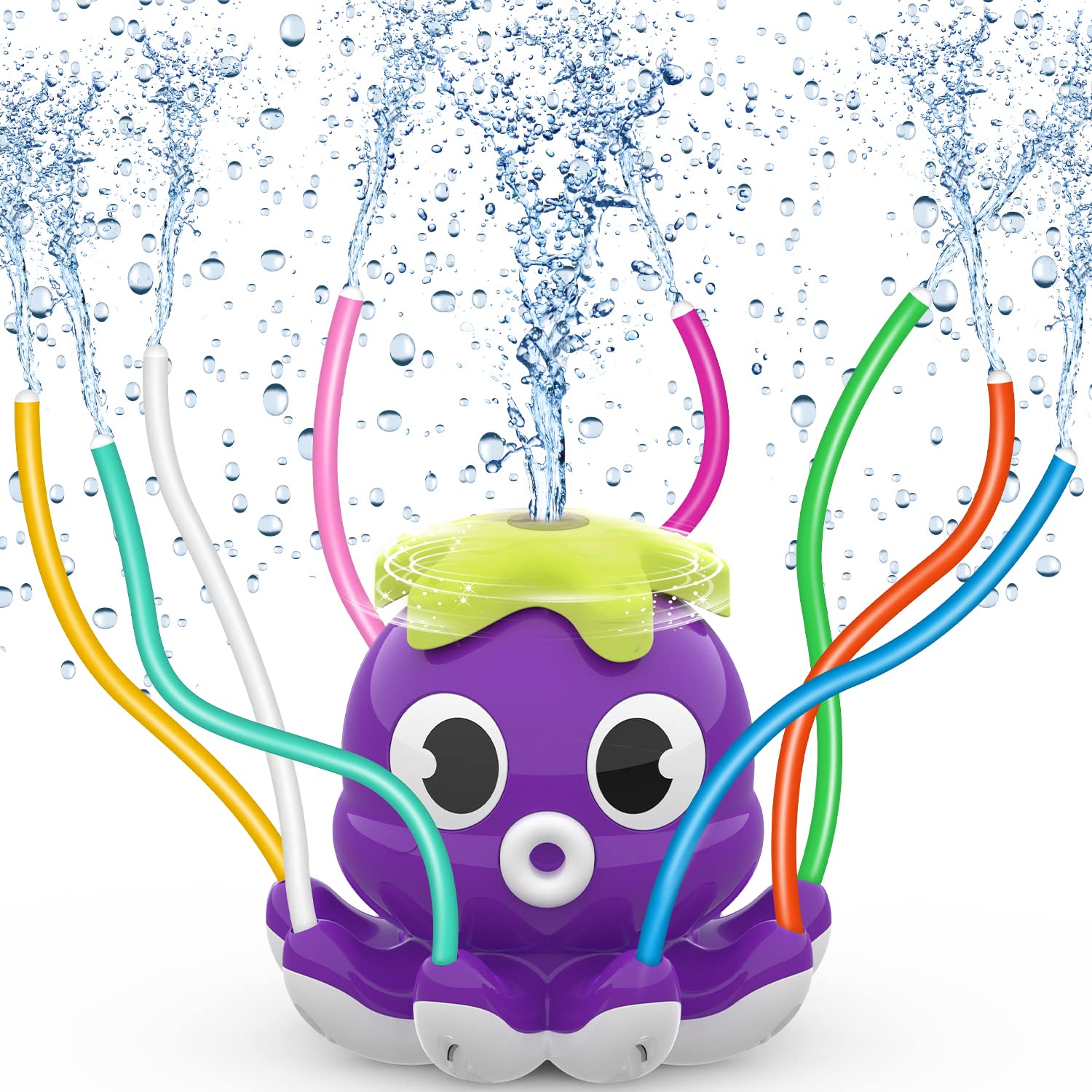 SAMTOP octopus water sprinkler with 8 tubes for backyard fun