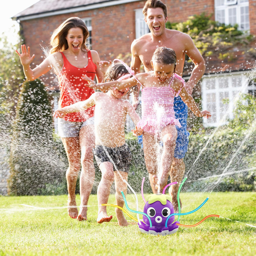 SAMTOP sprinkler featuring rotary water outlet in action