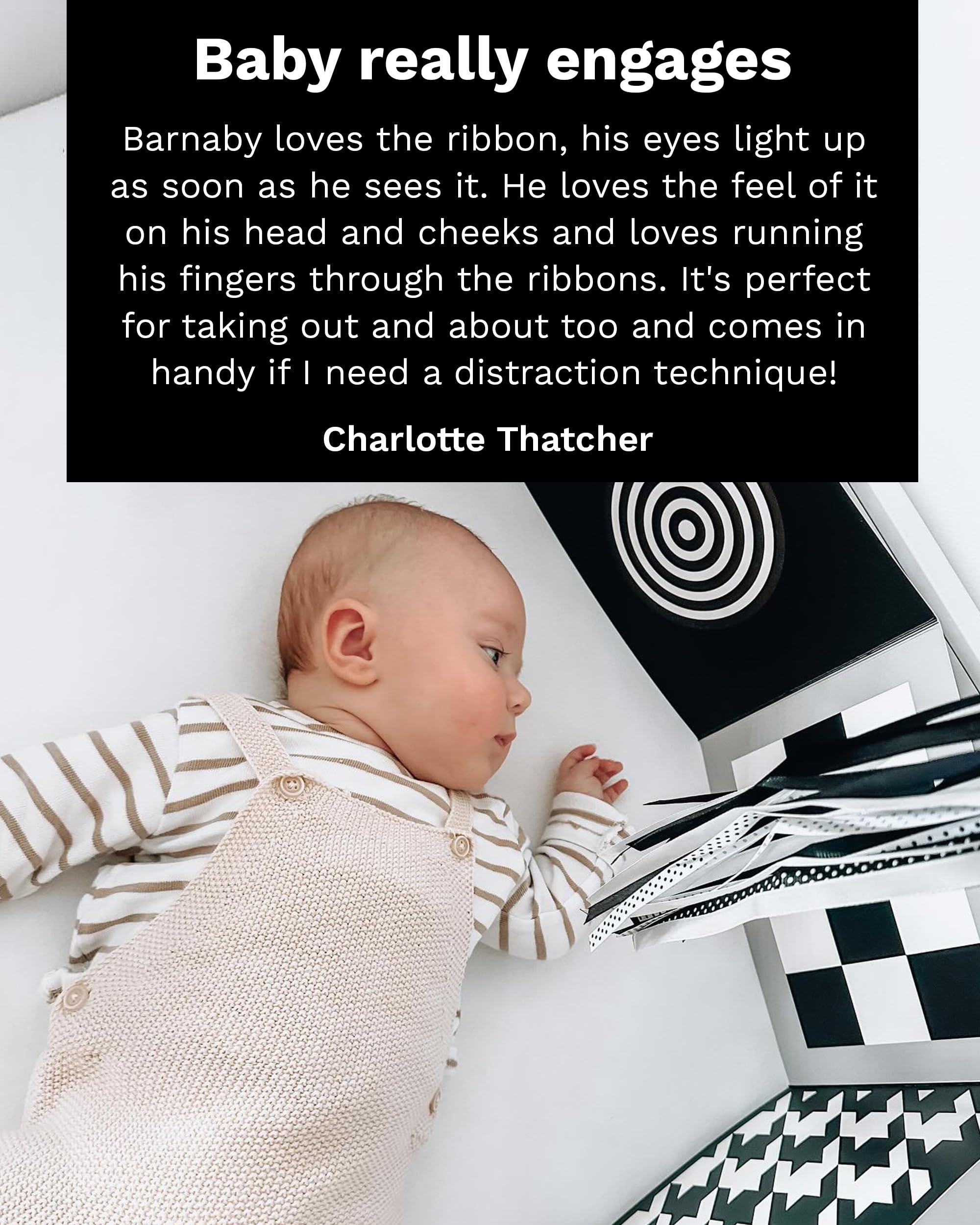 Samuel Sensory tummy-time toy encourages lifting heads during play