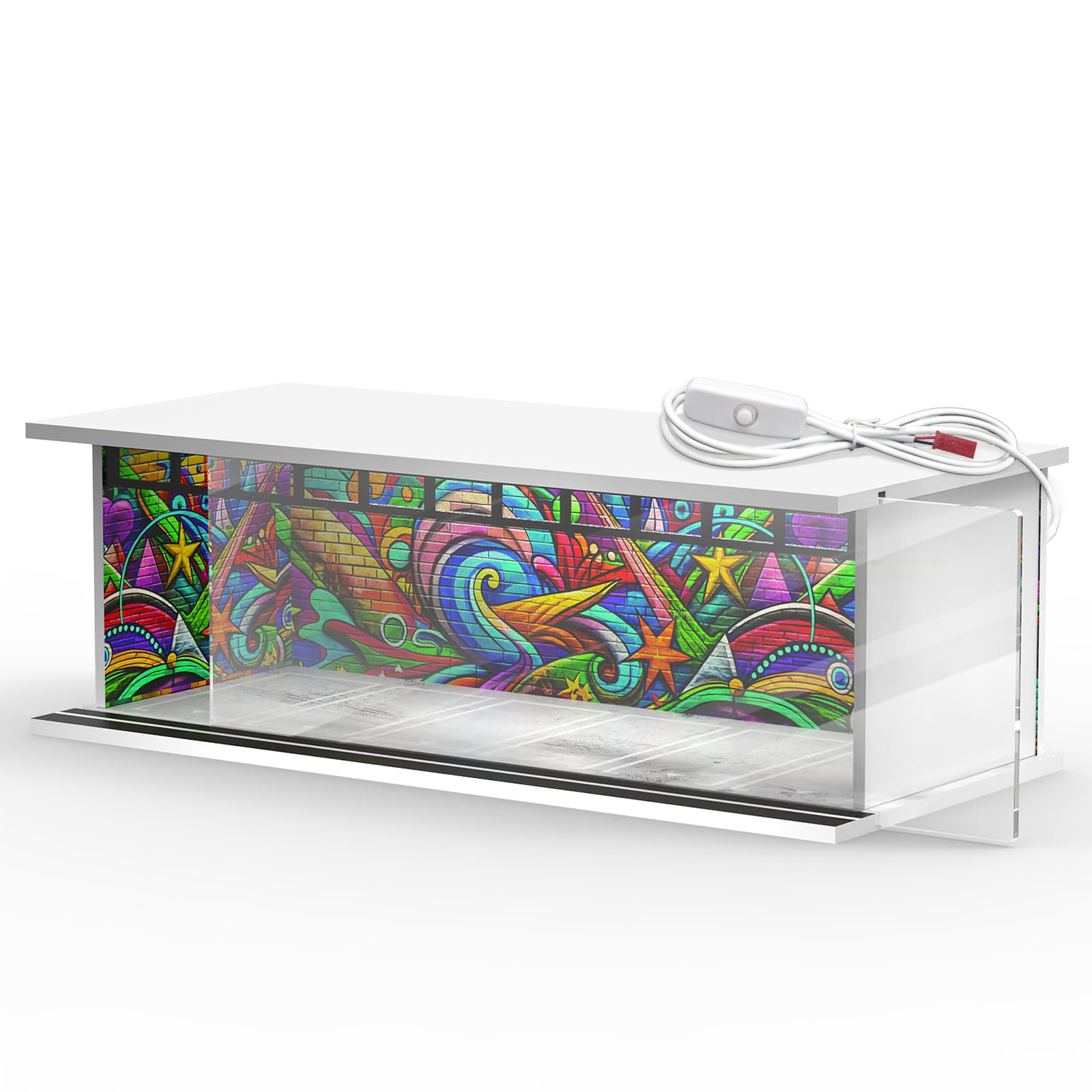 SAMYUCHO 1/64-scale display case with LED light highlighting your collection