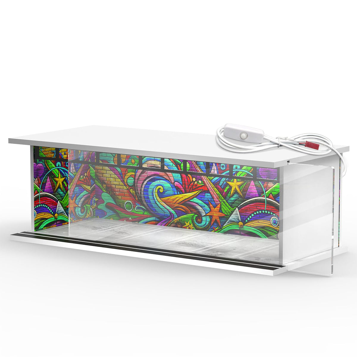 SAMYUCHO 1/64-scale display case with LED light highlighting your collection