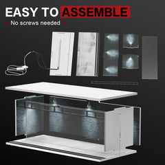 SAMYUCHO clear acrylic with protective films guards against scratches.