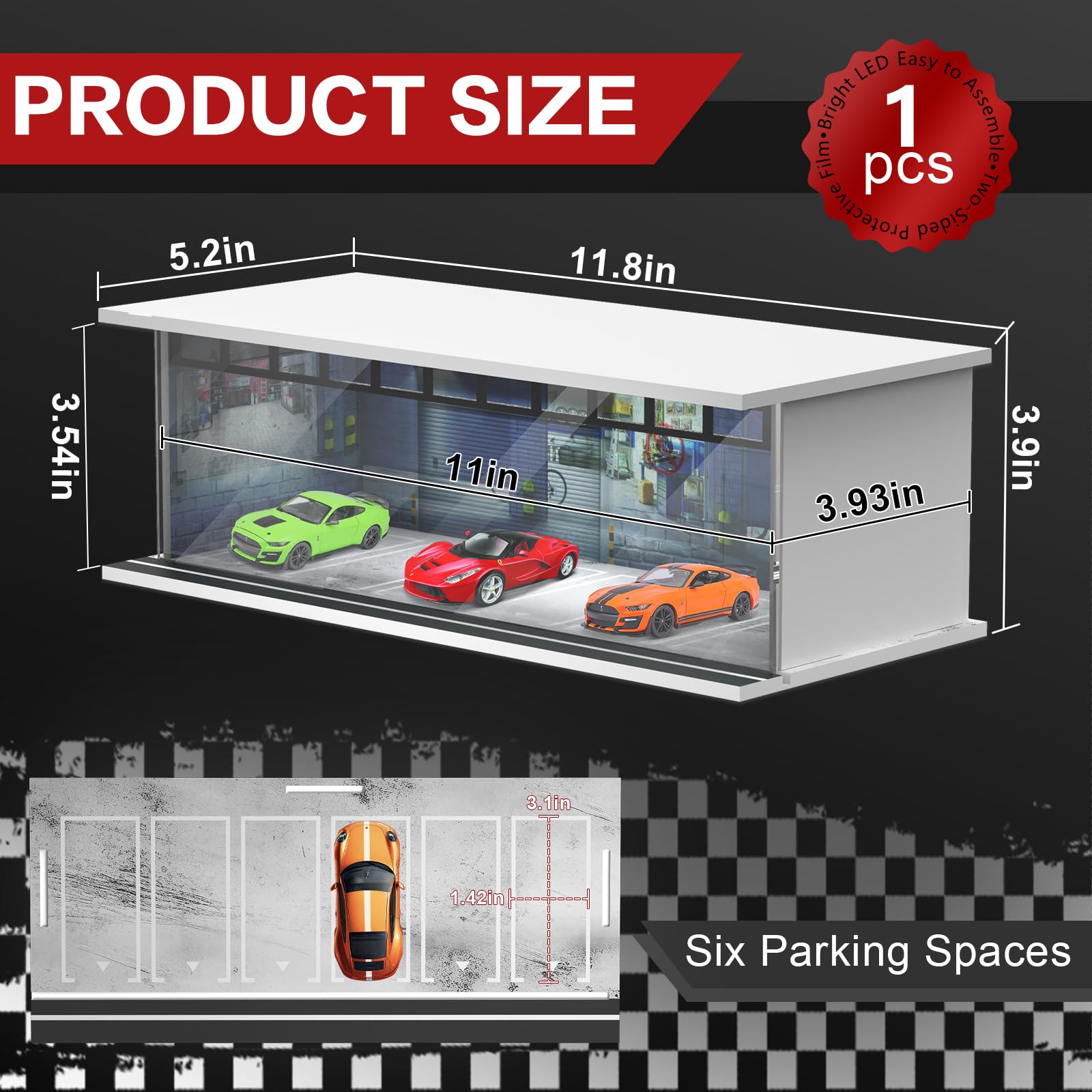 SAMYUCHO stacked acrylic display cases form a modular diorama setup for collections.