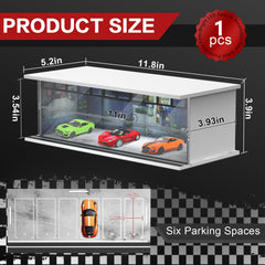 SAMYUCHO stacked acrylic display cases form a modular diorama setup for collections.