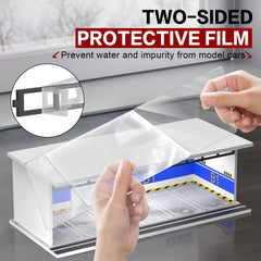 SAMYUCHO LED lighting enhances ambience inside the diorama case.