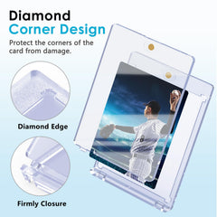 SAMYUCHO magnetic card holder clear display shows card details.