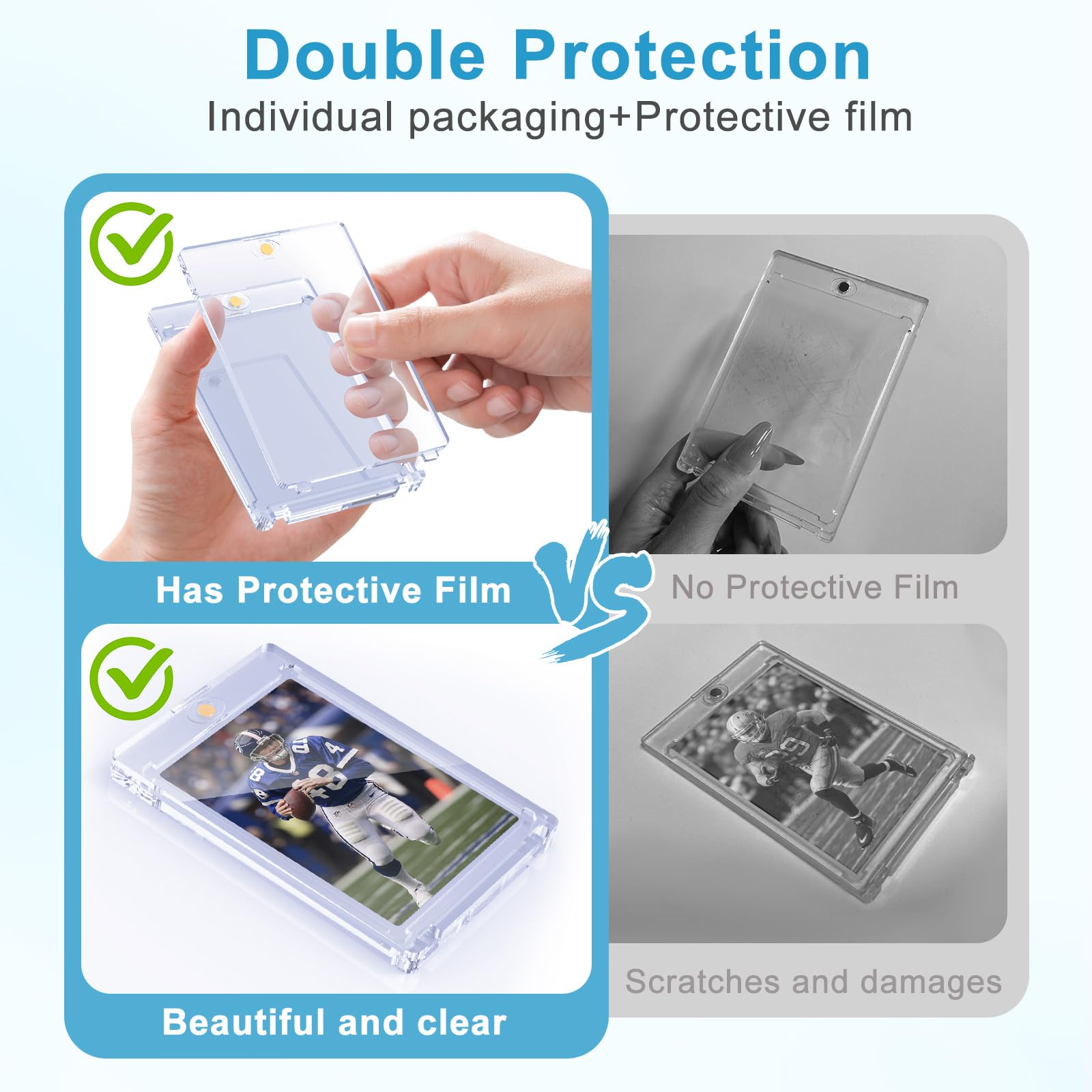SAMYUCHO magnetic card holder magnetic buckle action demonstrates quick secure closure.