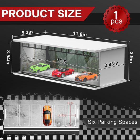 SAMYUCHO stackable diecast diorama with LED lights enhances display.