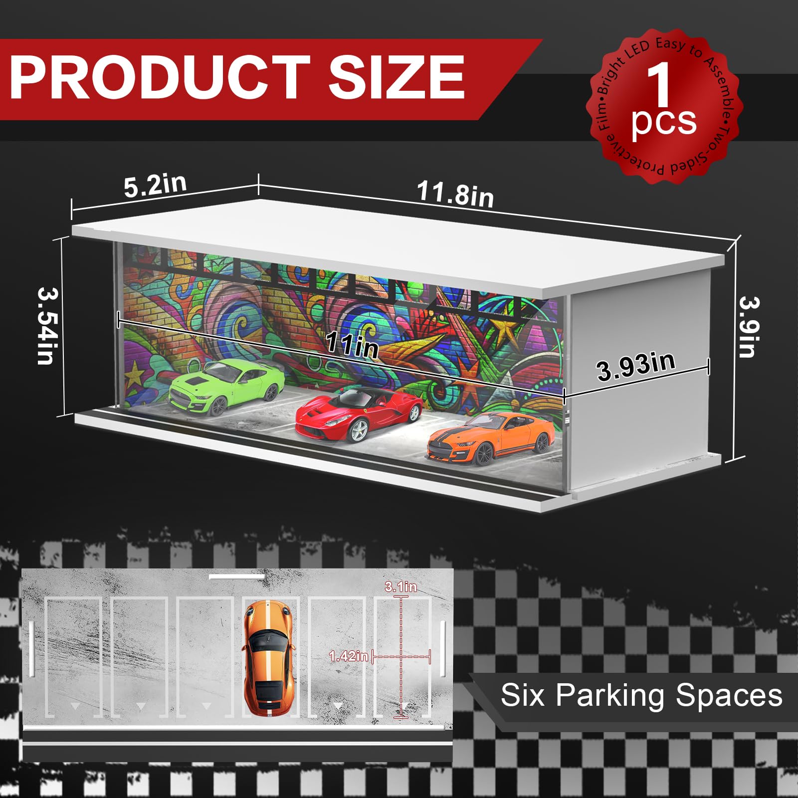 SAMYUCHO stackable diorama showcasing multiple cars in a neat setup