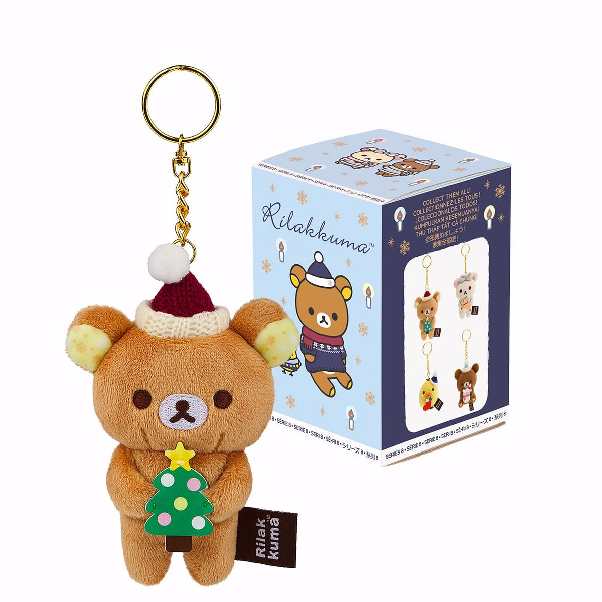 San-X Original Rilakkuma Holiday blind box reveals one of four plush characters.