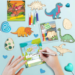 SANANT unfinished dinosaur wood craft, ready for painting and creativity.