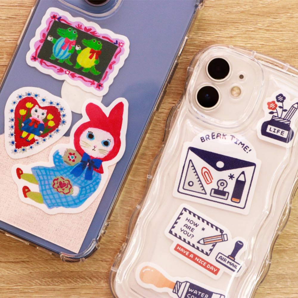 Sanby MLS-KY01 sticker on backpack demonstrates durable, washable decoration.