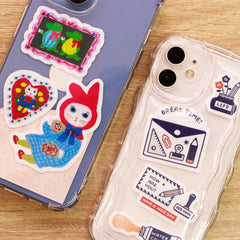Sanby MLS-KY01 sticker on backpack demonstrates durable, washable decoration.