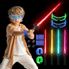 SANCO light up sabers 4-pack for vibrant kid battles and pretend play