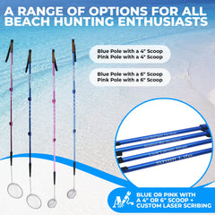 Sand Dipper aircraft-grade aluminum pole is lightweight for easy beach trips.