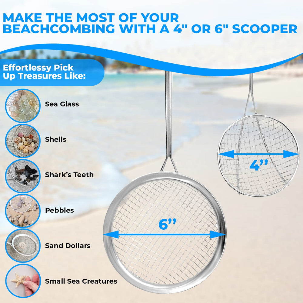 Sand Dipper marine-grade pole blue withstands rugged shorelines.