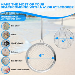Sand Dipper marine-grade pole blue withstands rugged shorelines.