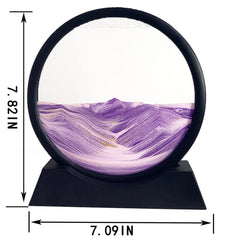 SANDCLE purple liquid motion sand; stress-relief moments during breaks.