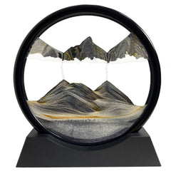 SANDCLE Moving Sand Art in a 12-inch glass frame for vibrant desktop decor