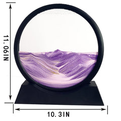 SANDCLE round glass frame showcase offers elegant decor with soothing motion.