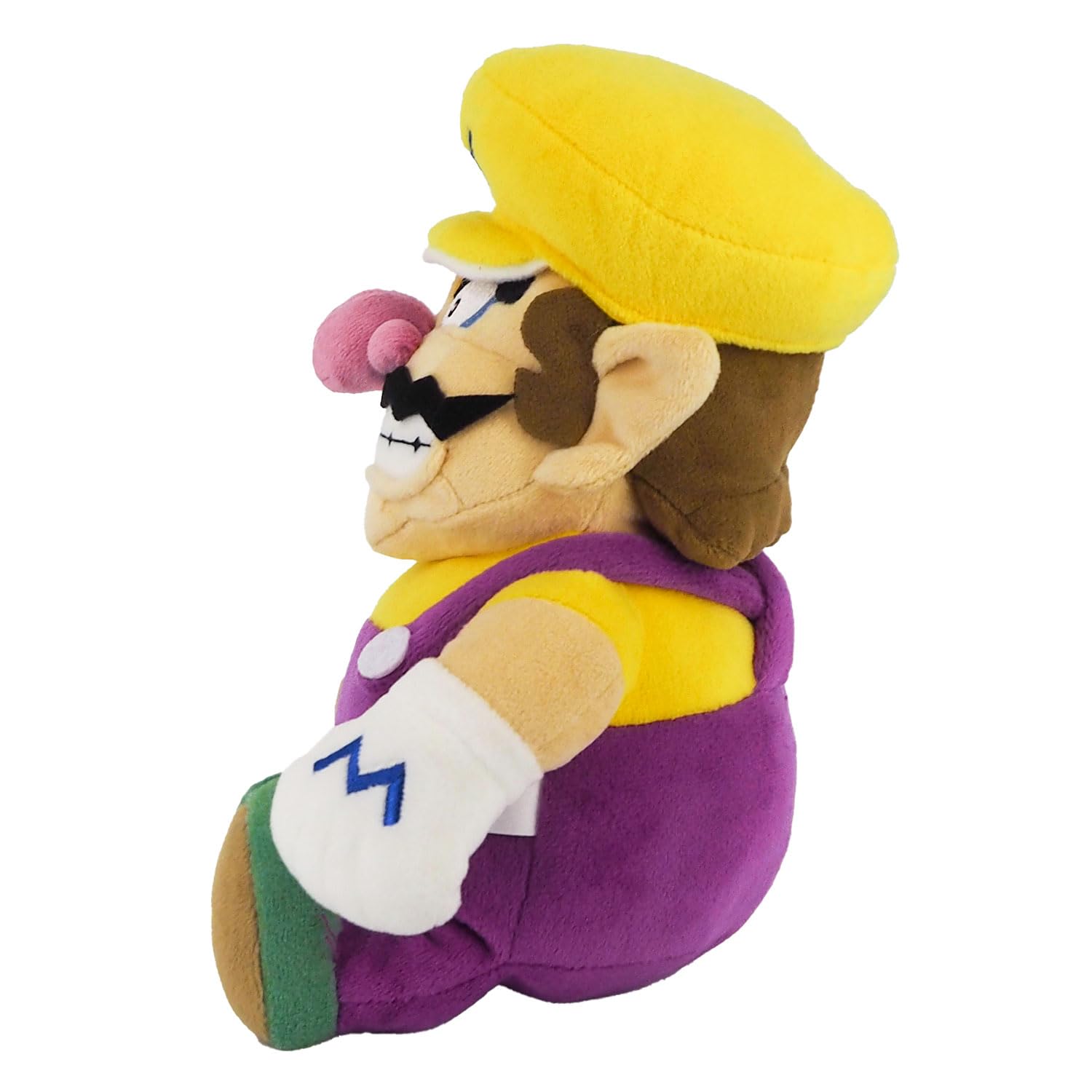 Sanei Wario plush back view, durable and easy-to-clean material.