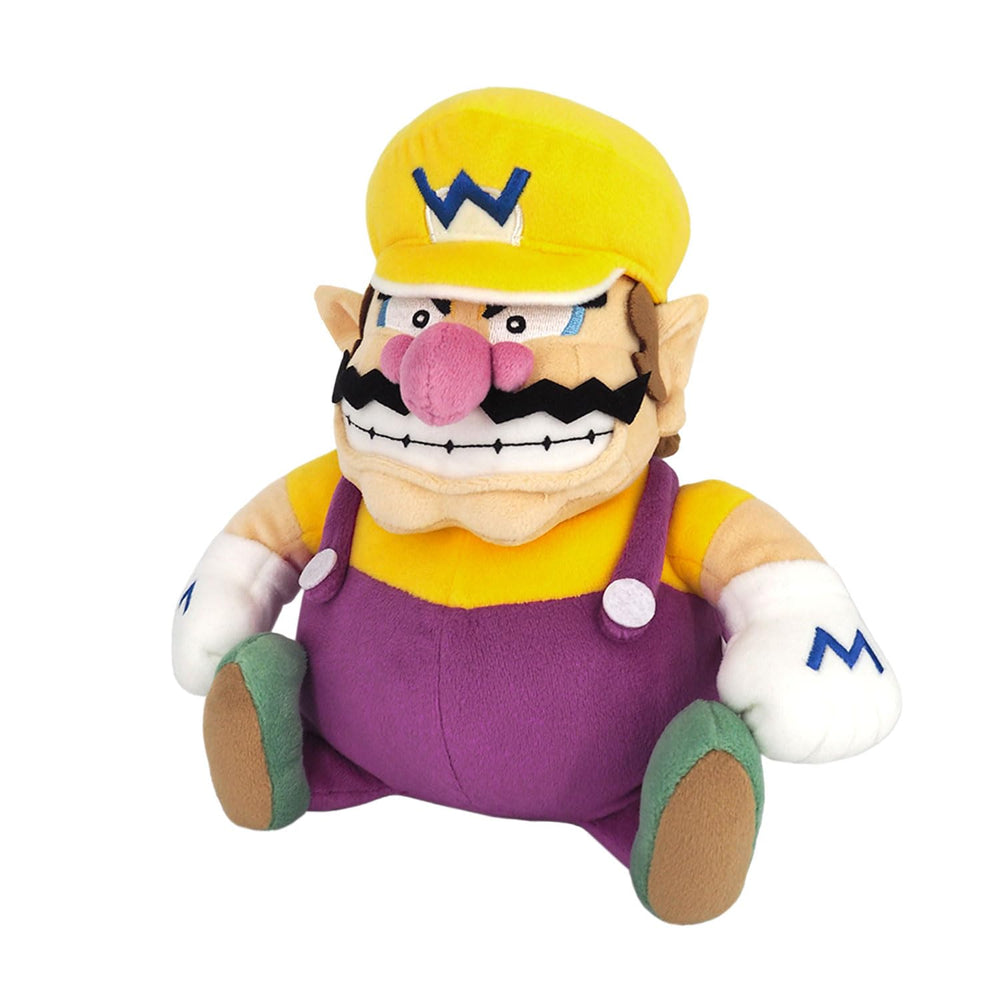 Sanei Wario All Star plush front view, soft and cuddly collectible for fans.