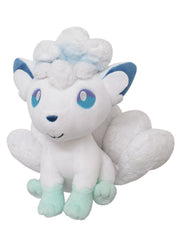 Sanei Alolan Vulpix plush front view, soft fabric ideal for cuddling and display.