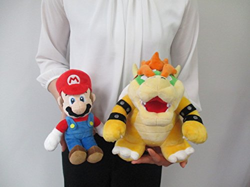 Sanei Bowser plush side view, ideal for shelf display and photos.