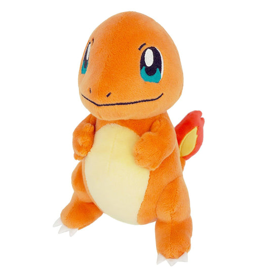 Sanei Charmander plush front view, ideal cuddle companion for fans and collectors.