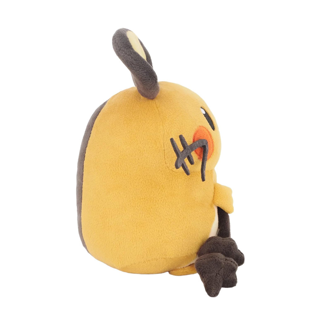 Sanei Dedenne plush side view, cute accent for kid's room decor.