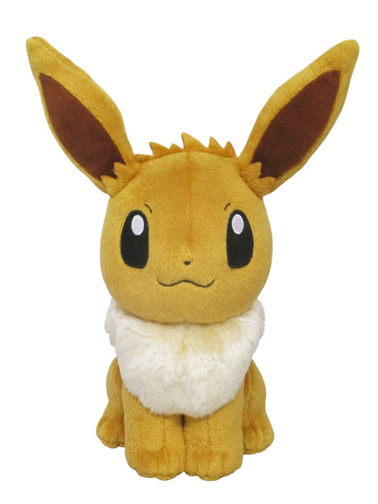Sanei Eevee plush front view with soft brown fur, ideal for cuddling