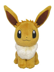 Sanei Eevee plush front view with soft brown fur, ideal for cuddling