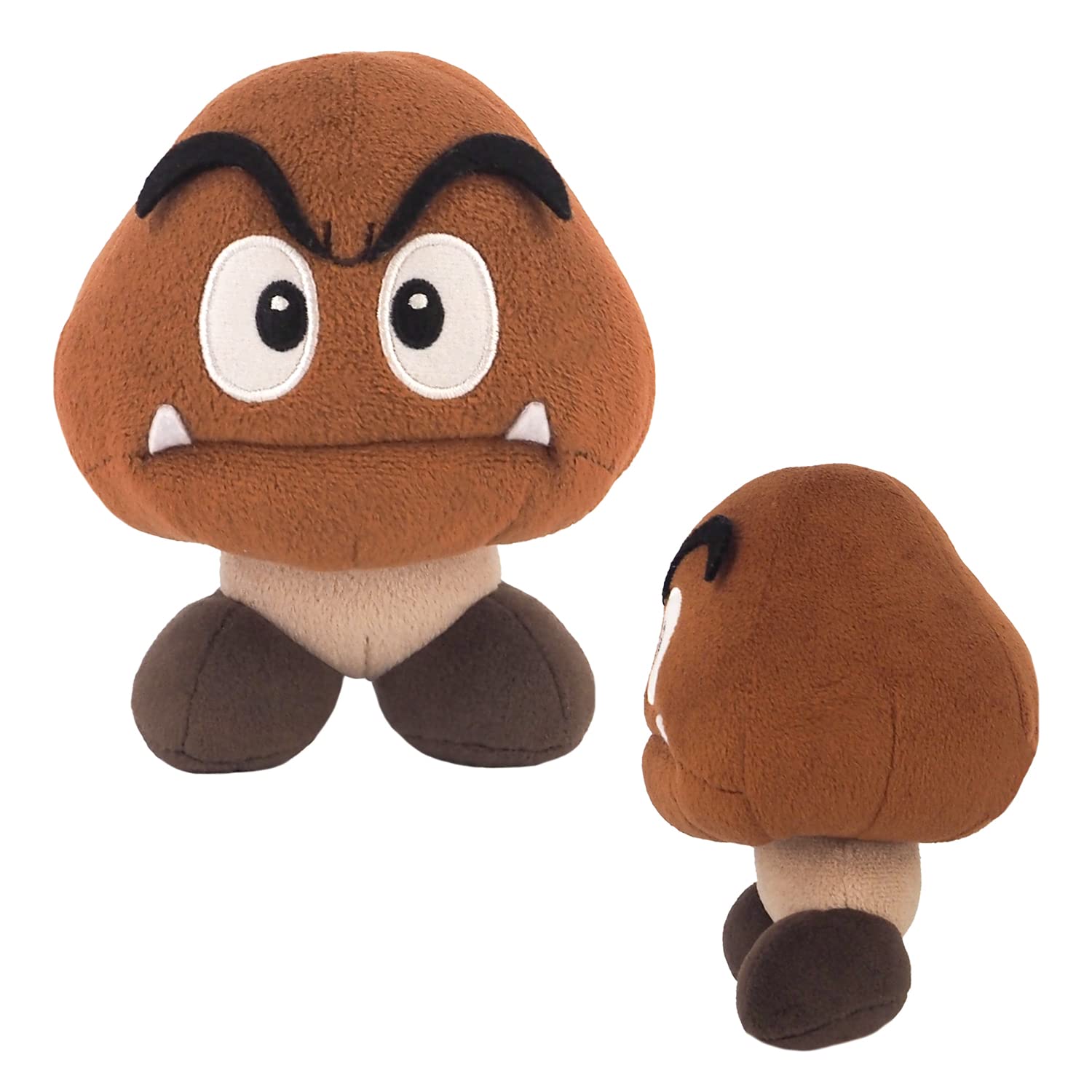 Sanei Goomba plush dimensions reference, compact 4-5 inch size
