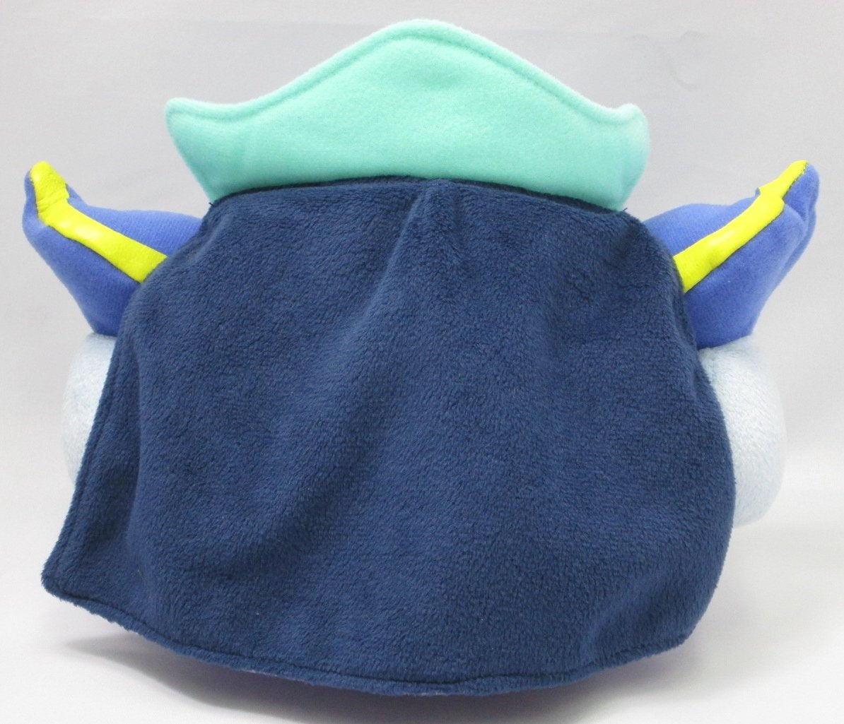 Sanei Kirby Meta Knight plush side view, compact 8.5-inch size for desk display.