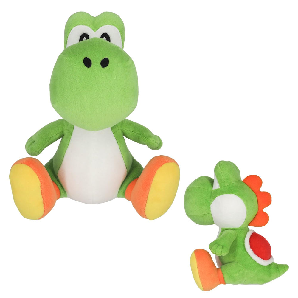 Sanei Yoshi plush packaging display, showcases collectible appeal