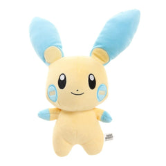 Sanei Minun stuffed plush in yellow and blue, a cute collectible for fans.